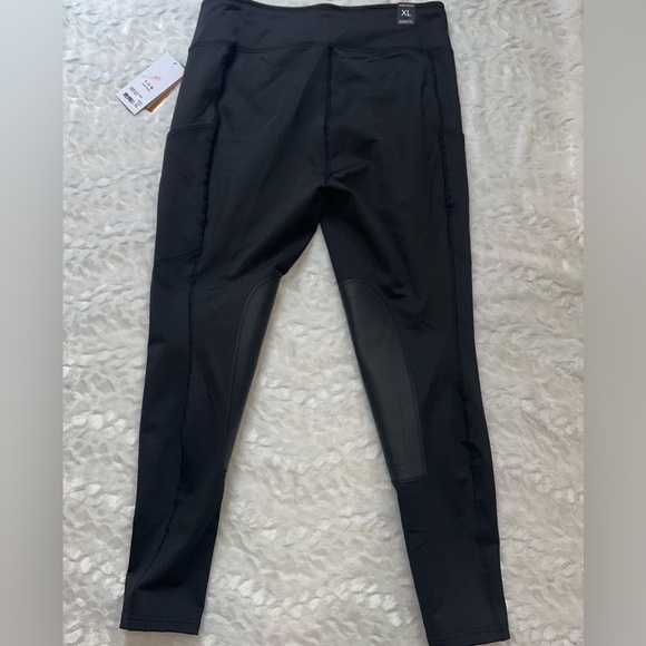 Kerrits Fleece Lite II Knee Patch Tight Women's XL Black USA Made NWT - Picture 2 of 7